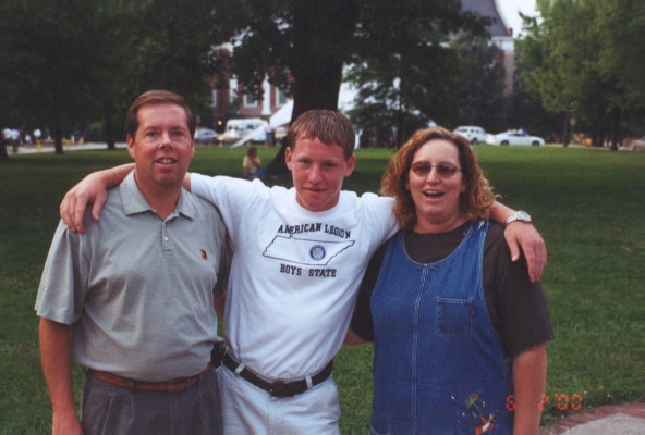 Hal, Jeff, and Mary Beth at Boy's State - June 2000
